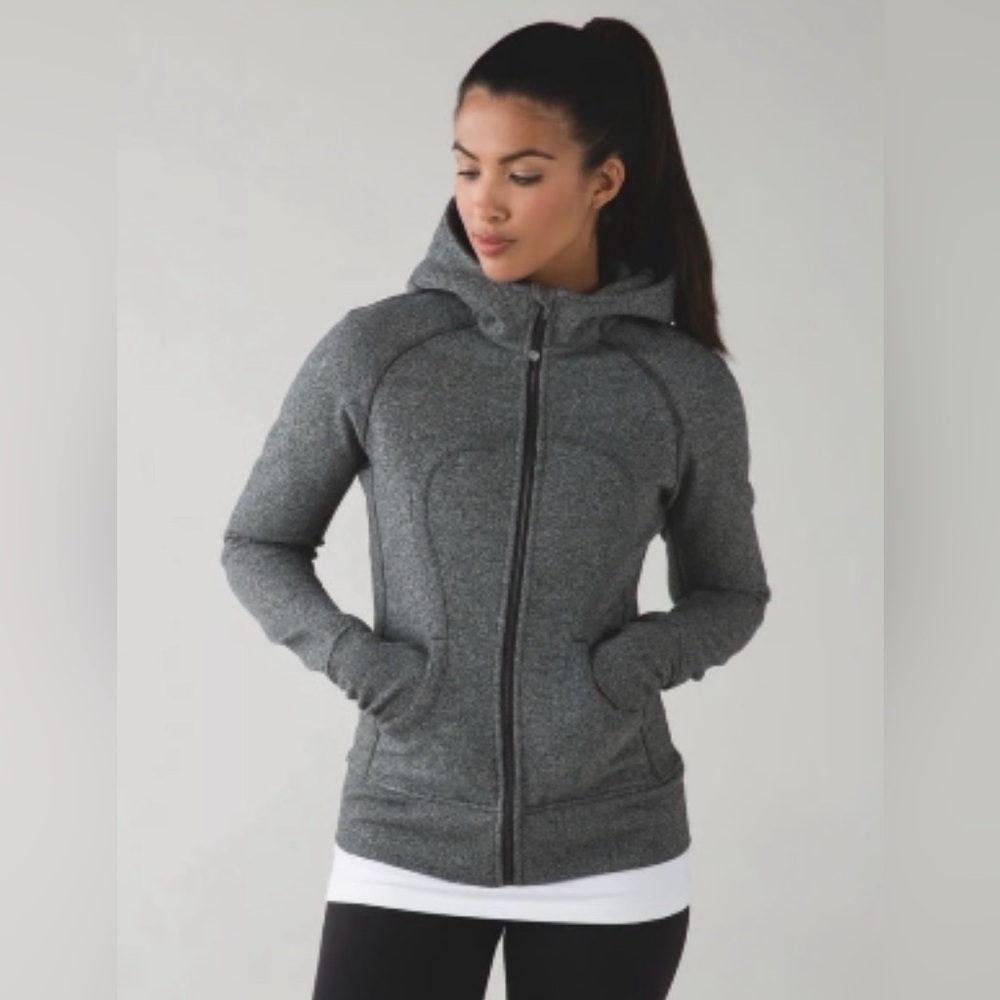 Lululemon 🍋 Scuba Full Zip Hoodie Heathered Gray Size 4